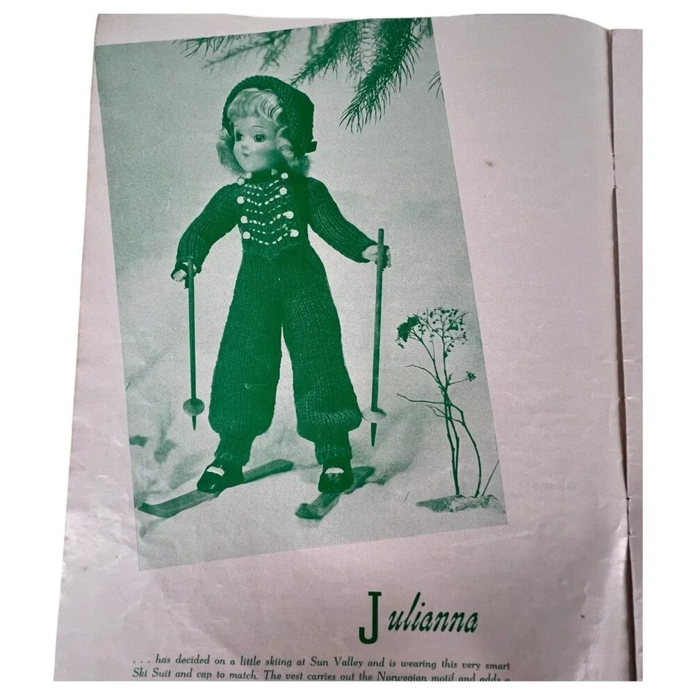 1941 Marys Dollies Volume No 5 Doll Clothes Pattern Book Knit Crochet Mary Hoyer